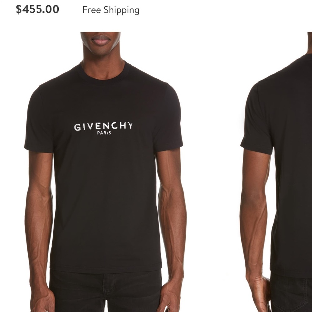 Black Givenchy  Vintage Logo T shirt Medium